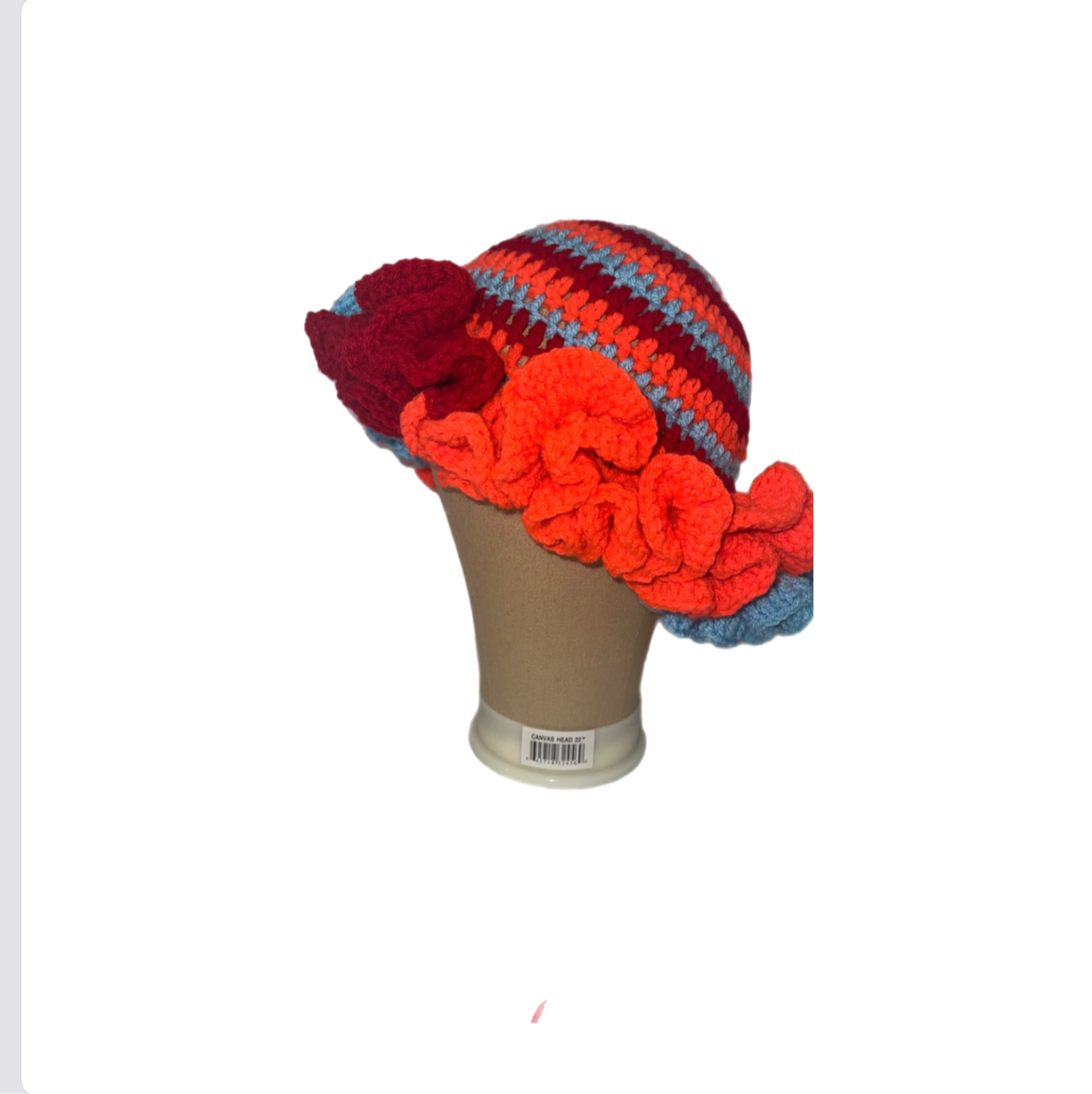 Stripped Ruffled Hat