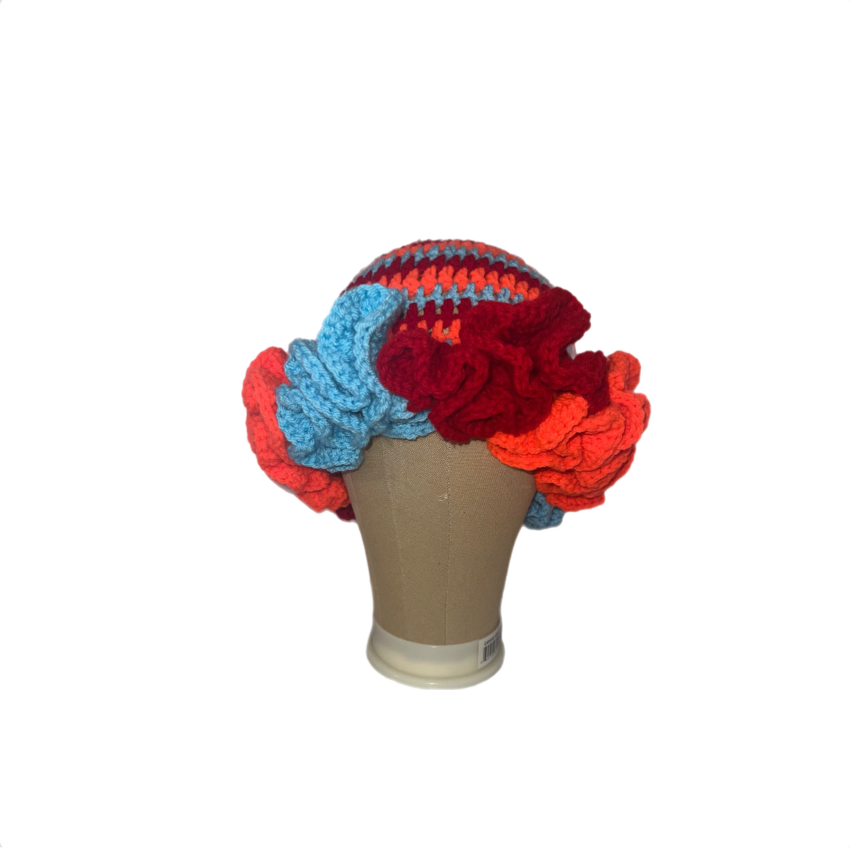 Stripped Ruffled Hat